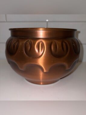 VTG Solid Copper DAHLMANN Nordic MCM Planter Vase Bowl Heritage Traditional